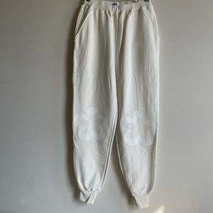 Issey Miyake White Floral Pants Small